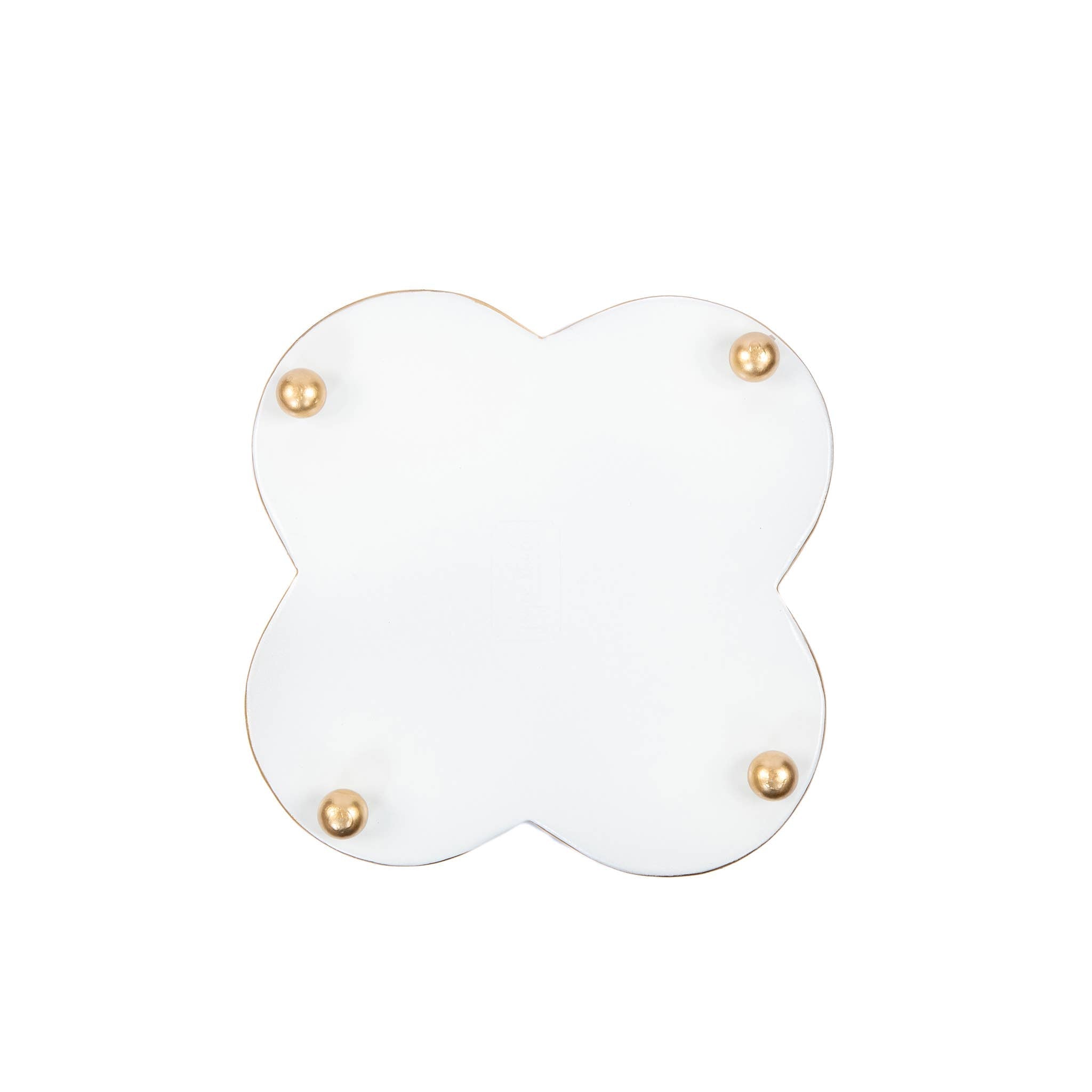 Cream Leopard Enamel Quatrefoil Cachepot Planter - Cream & Brown - 4 x 9 - Jaye's Studio - Gaines Jewelers