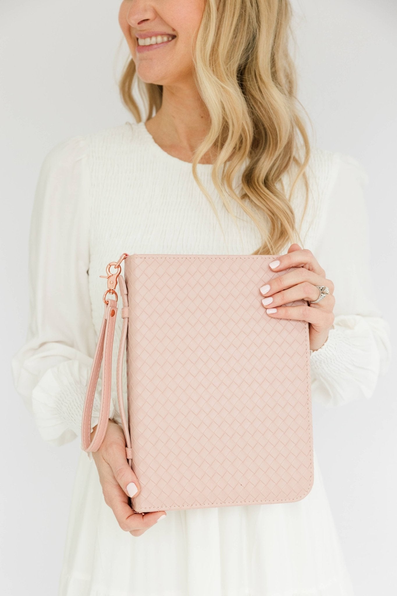Crossbody Weave Bible Case - Blush - Ever, AJ - Gaines Jewelers
