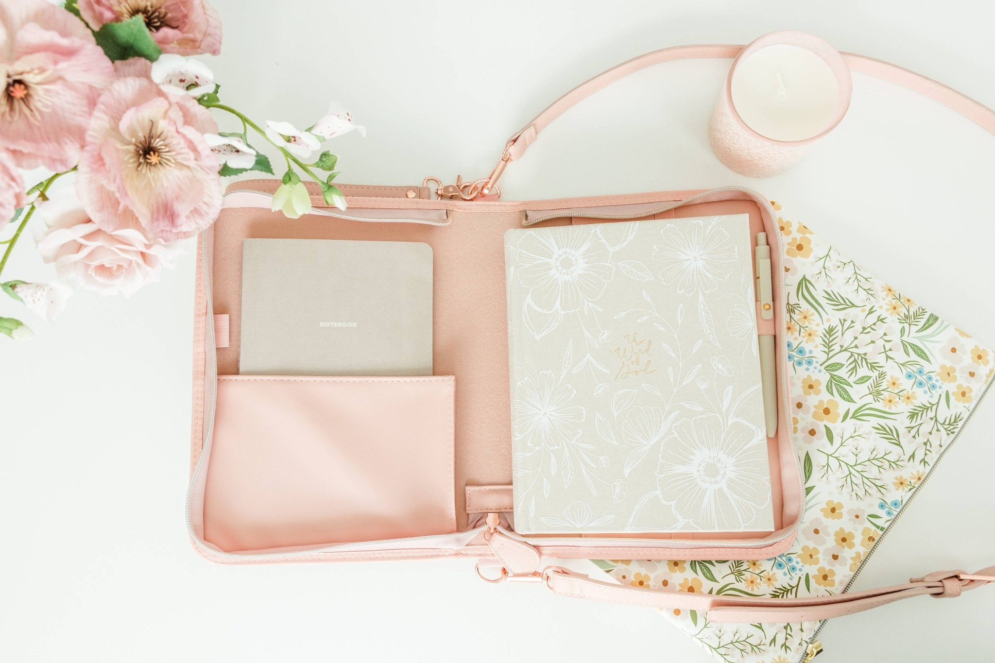 Crossbody Weave Bible Case - Blush - Ever, AJ - Gaines Jewelers