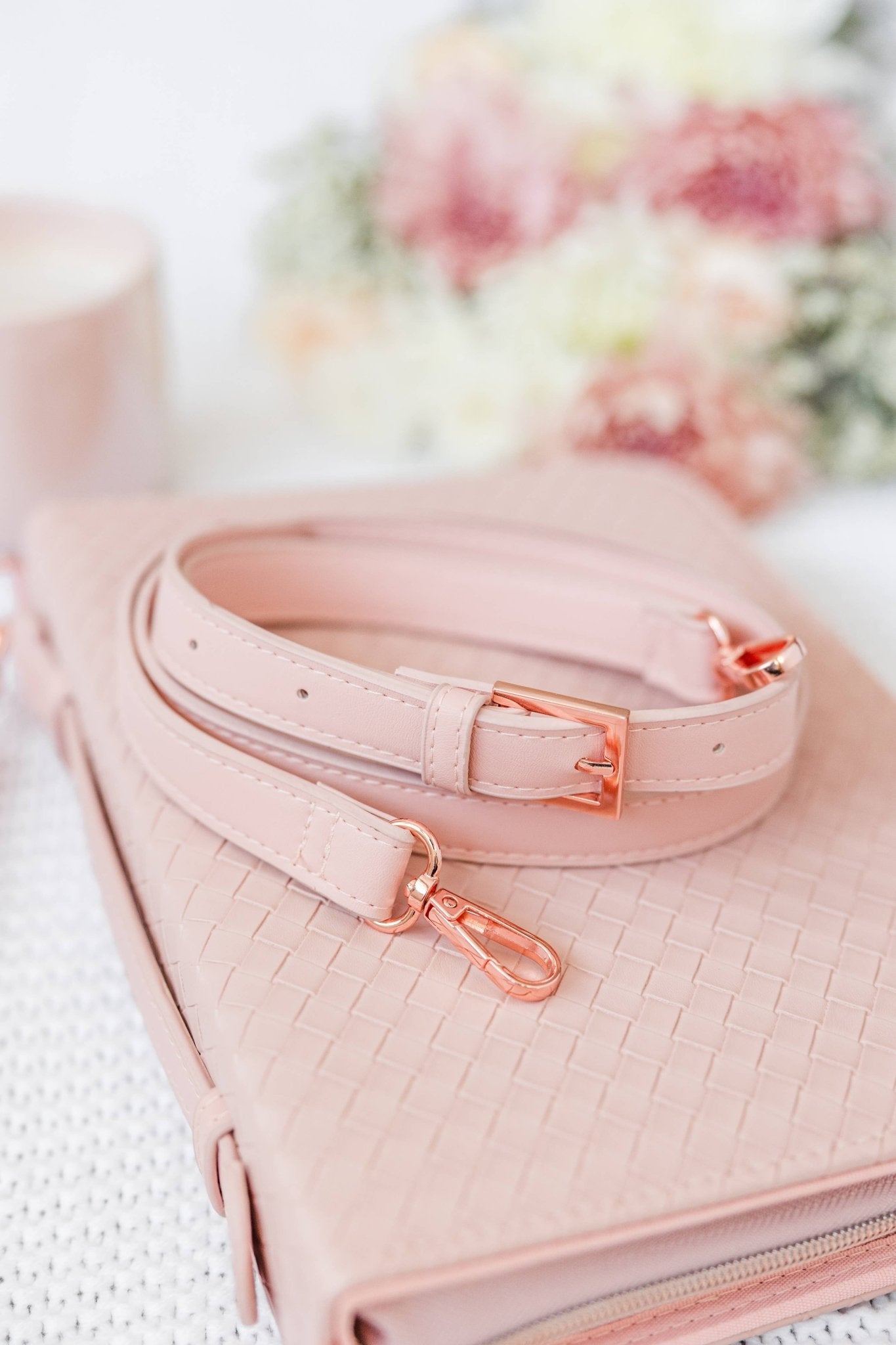 Crossbody Weave Bible Case - Blush - Ever, AJ - Gaines Jewelers