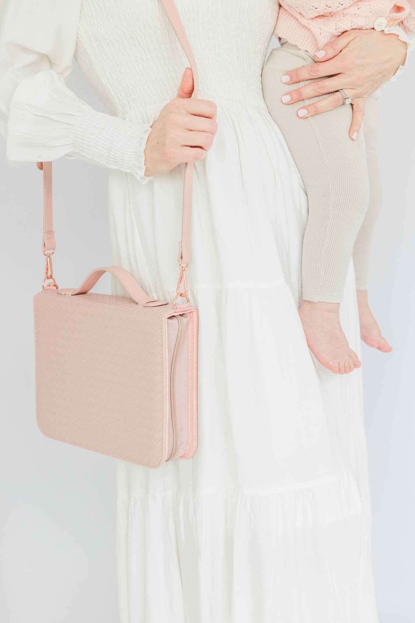 Crossbody Weave Bible Case - Blush - Ever, AJ - Gaines Jewelers