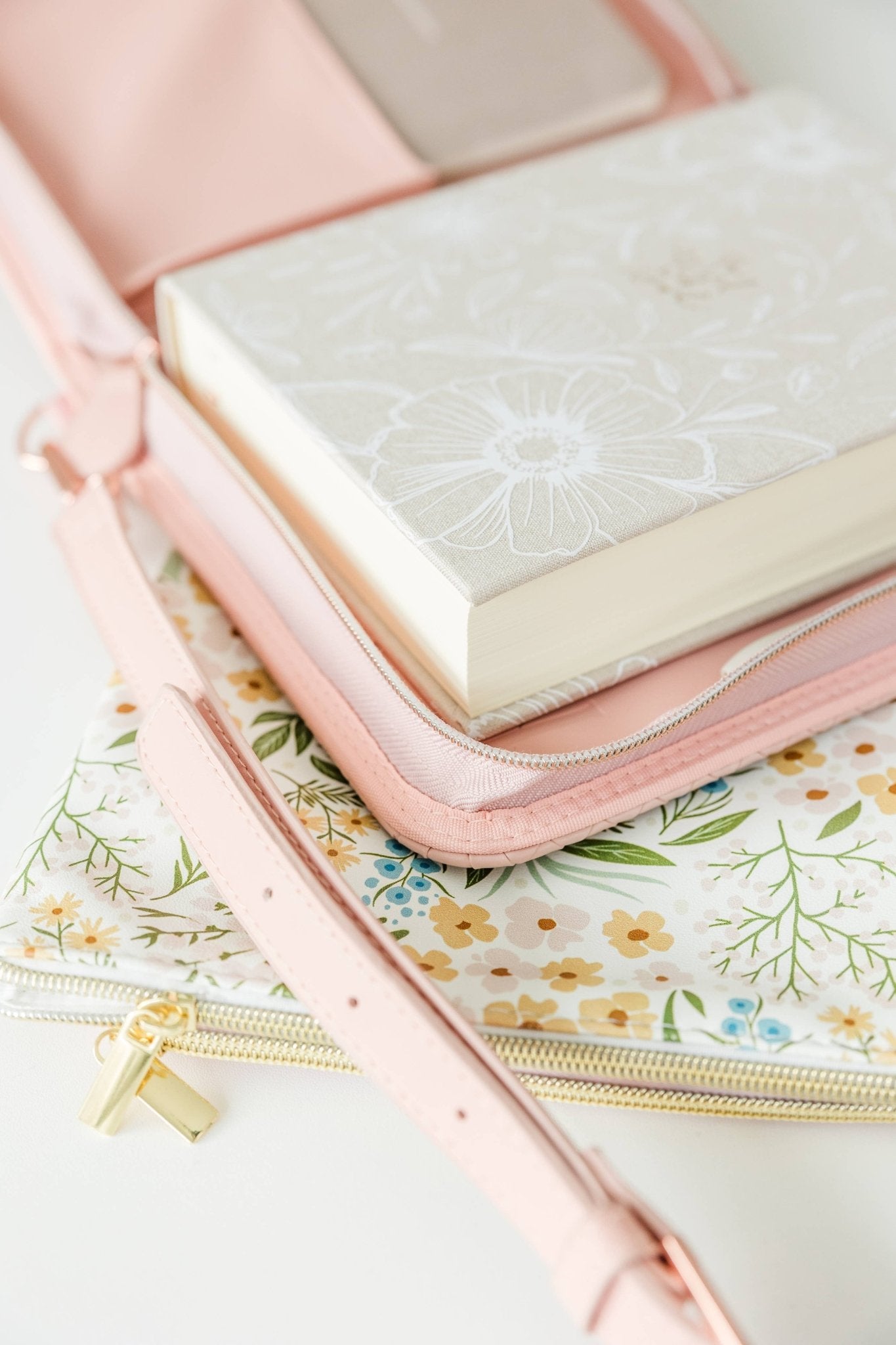 Crossbody Weave Bible Case - Blush - Ever, AJ - Gaines Jewelers