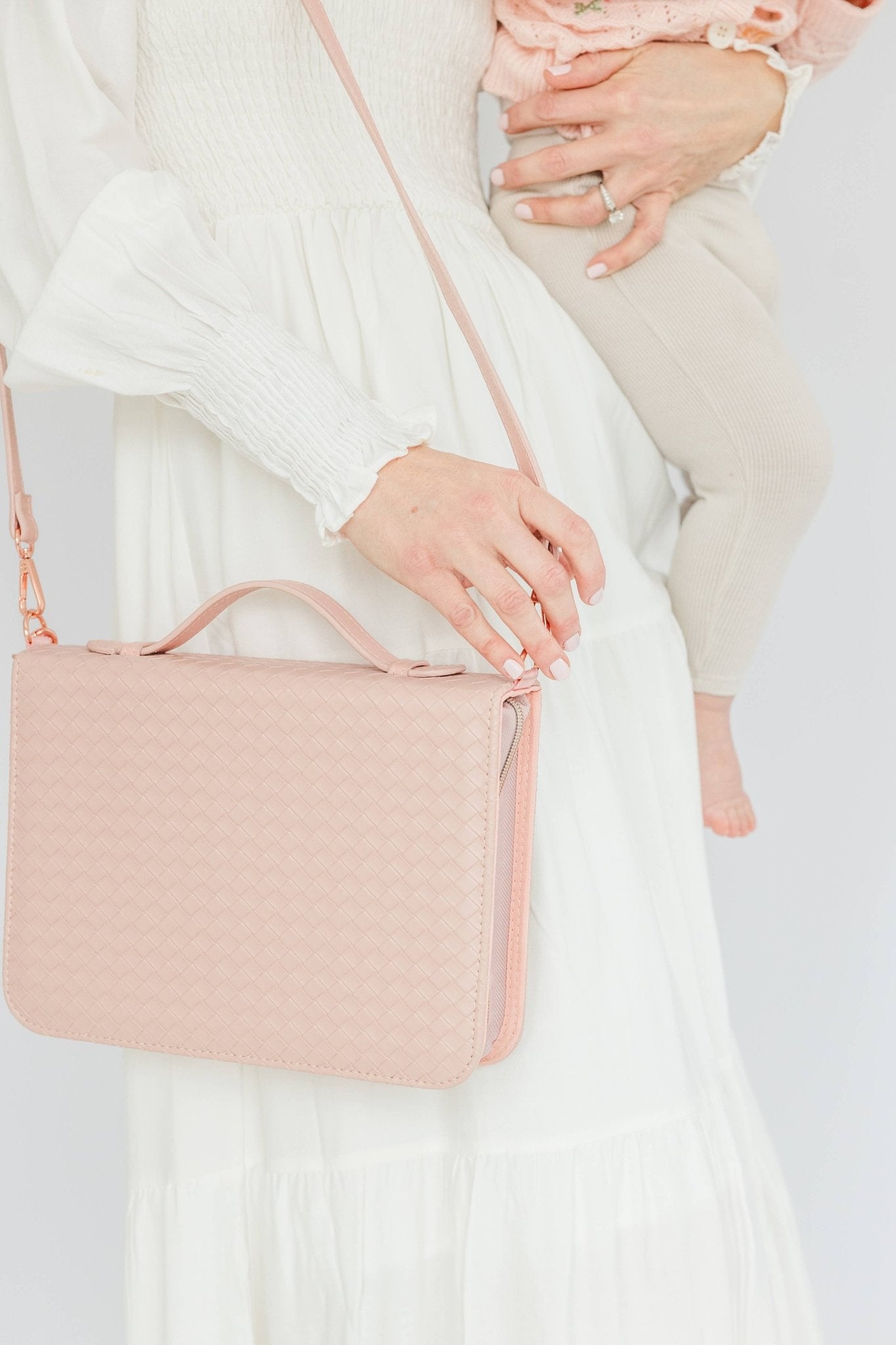 Crossbody Weave Bible Case - Blush - Ever, AJ - Gaines Jewelers