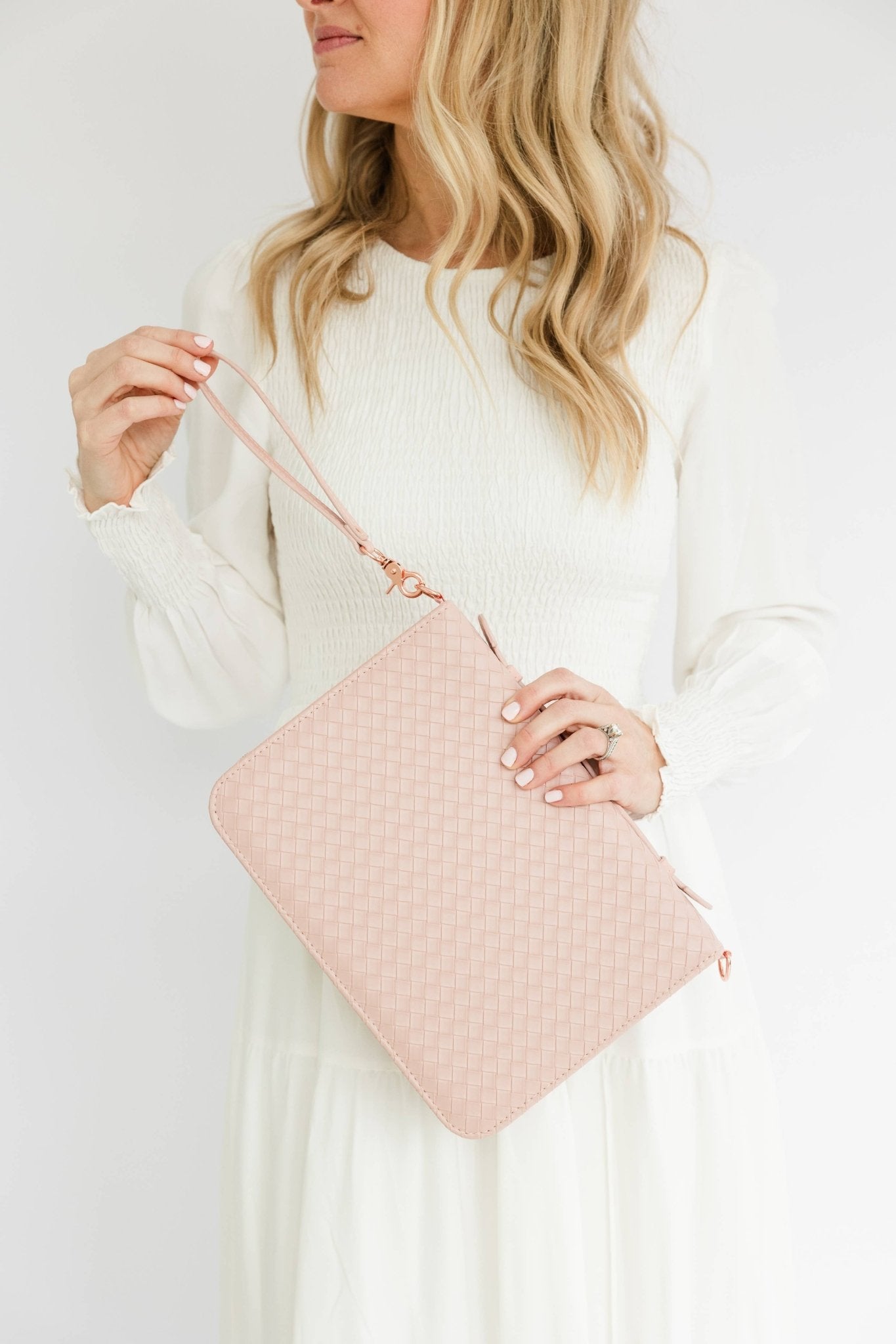 Crossbody Weave Bible Case - Blush - Ever, AJ - Gaines Jewelers