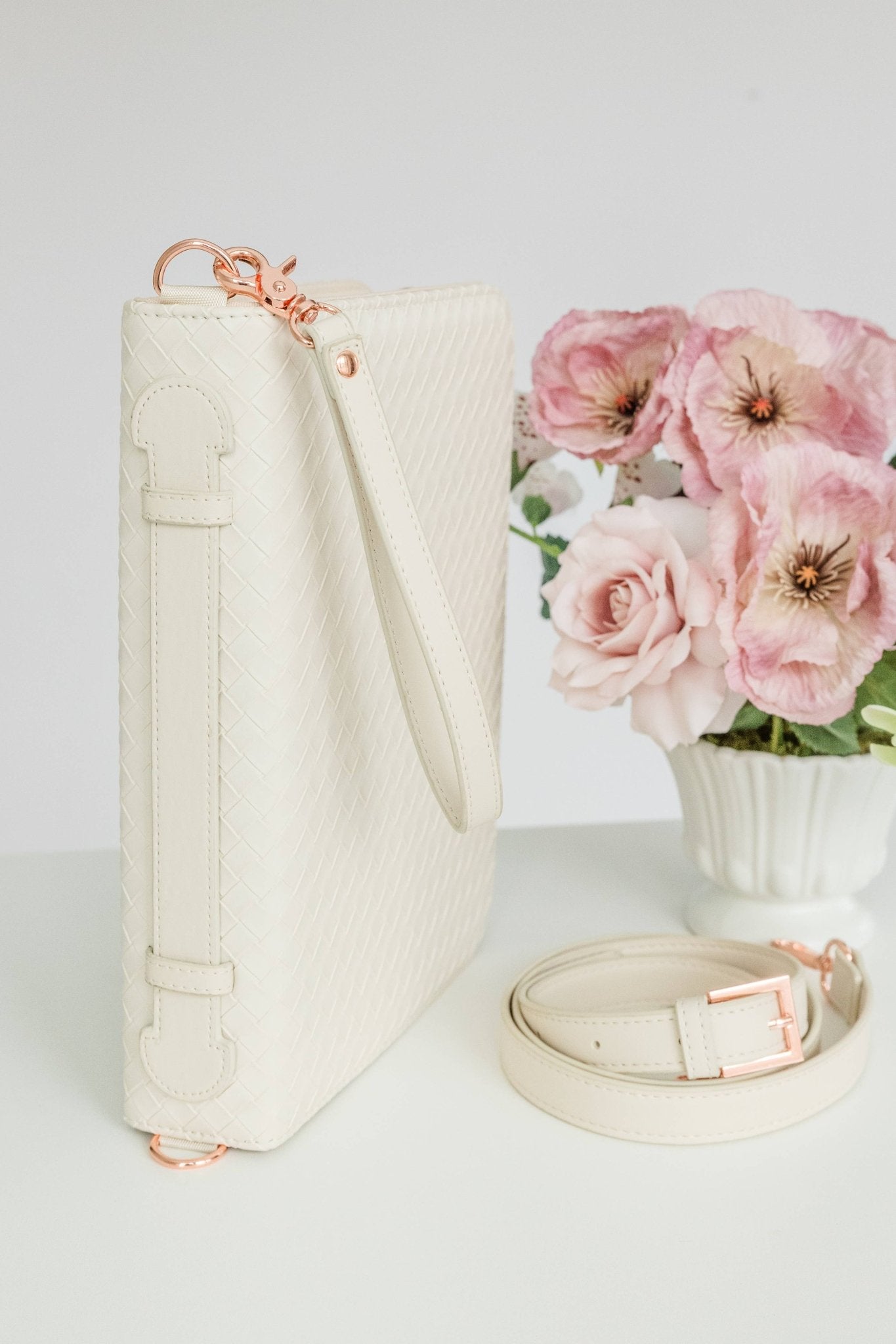Crossbody Weave Bible Case - Pearl - Ever, AJ - Gaines Jewelers