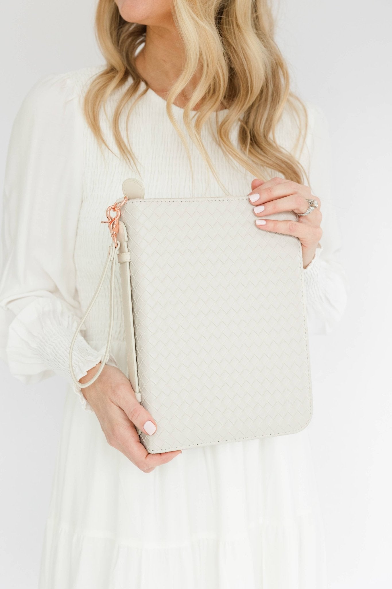 Crossbody Weave Bible Case - Pearl - Ever, AJ - Gaines Jewelers