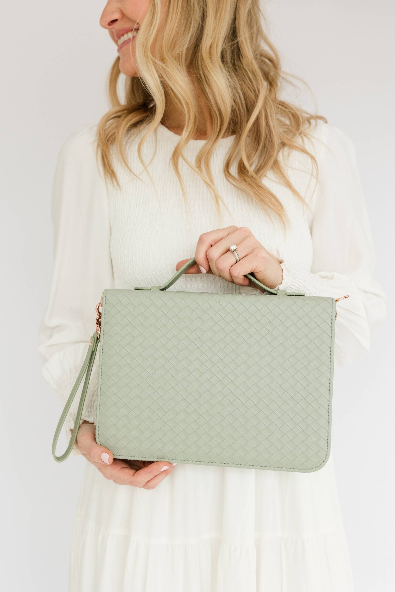 Crossbody Weave Bible Case - Sage - Ever, AJ - Gaines Jewelers