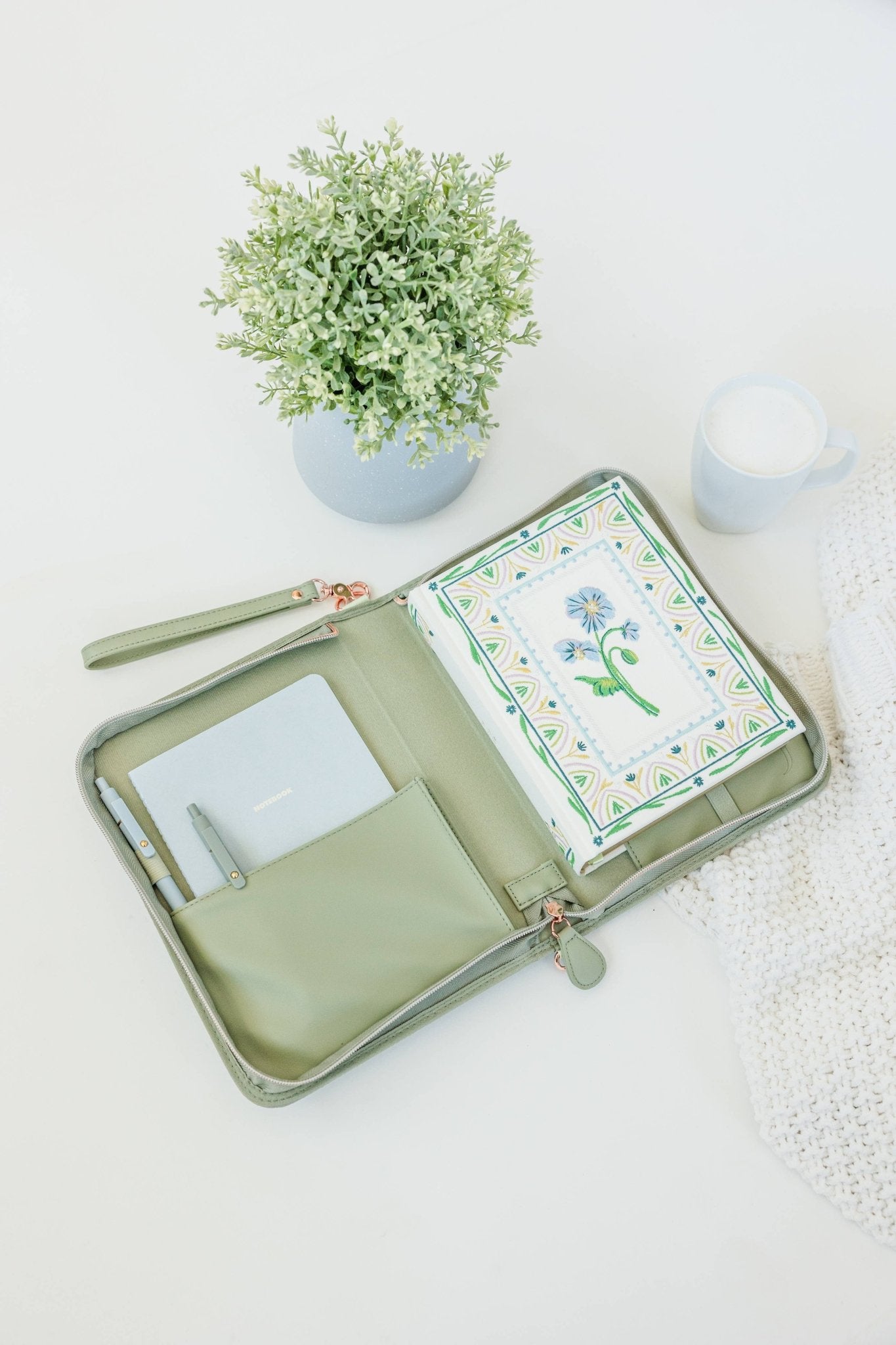 Crossbody Weave Bible Case - Sage - Ever, AJ - Gaines Jewelers