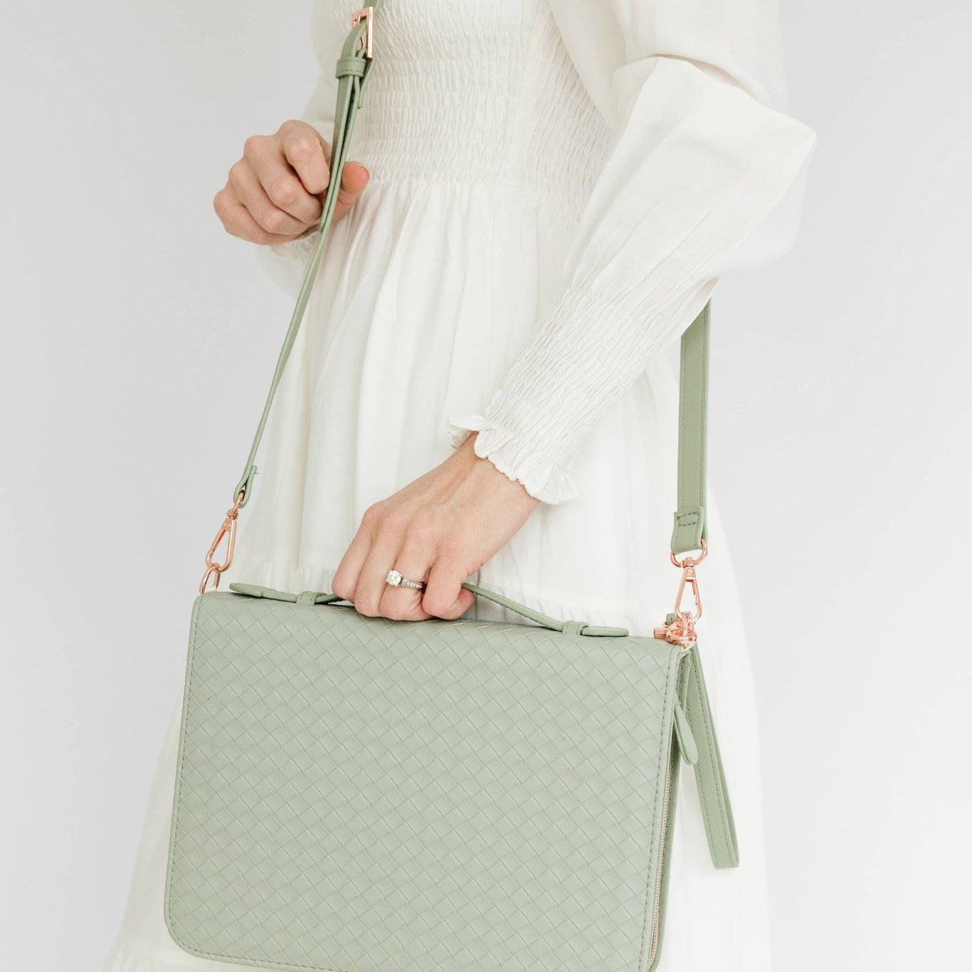 Crossbody Weave Bible Case - Sage - Ever, AJ - Gaines Jewelers