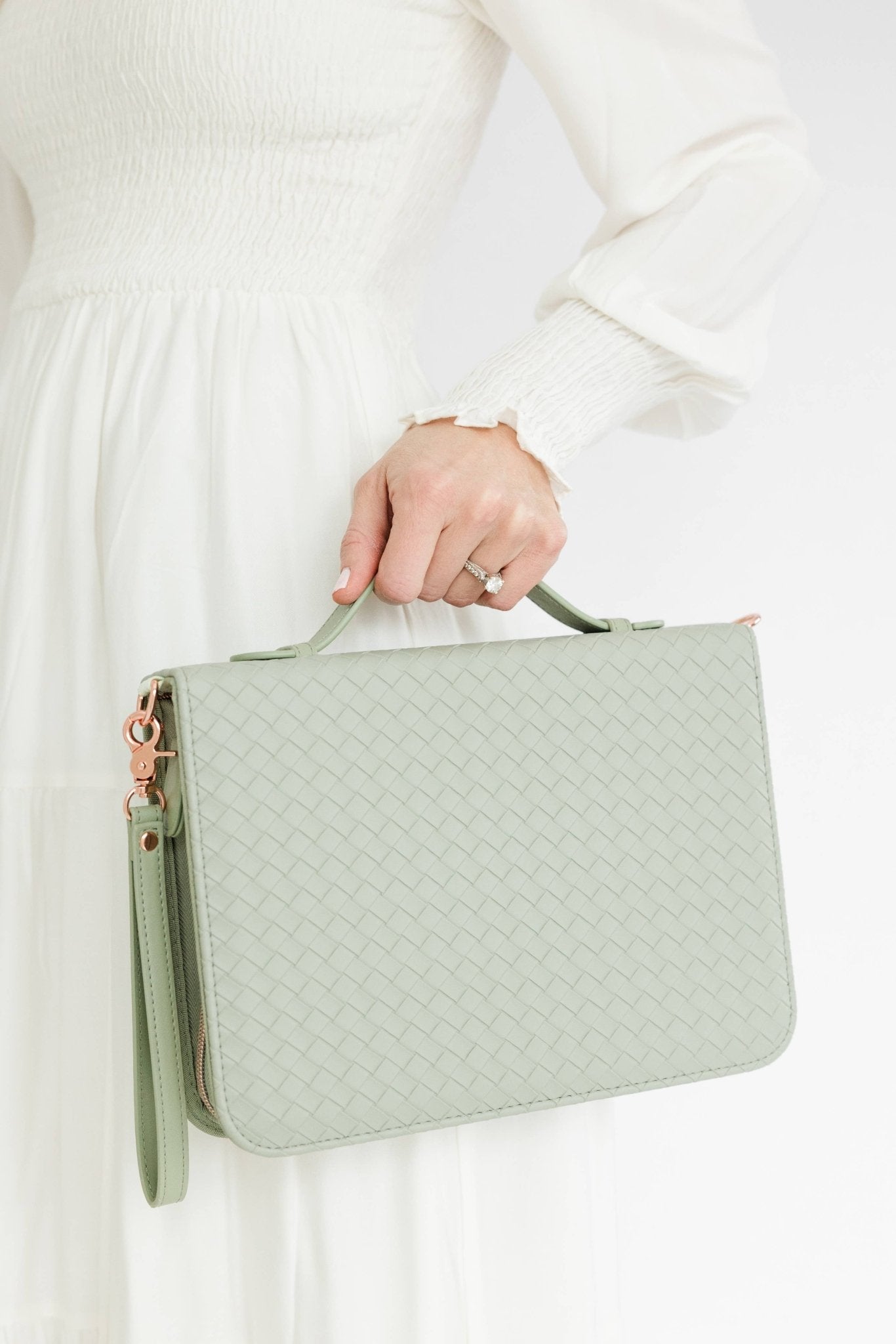 Crossbody Weave Bible Case - Sage - Ever, AJ - Gaines Jewelers