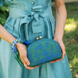 Lisi Lerch - Garden Party- Green Combo- Embroidered Clutch - WS