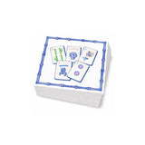 Preppy Mahjong Linen-Feel Lunch Napkins - Maven Home
