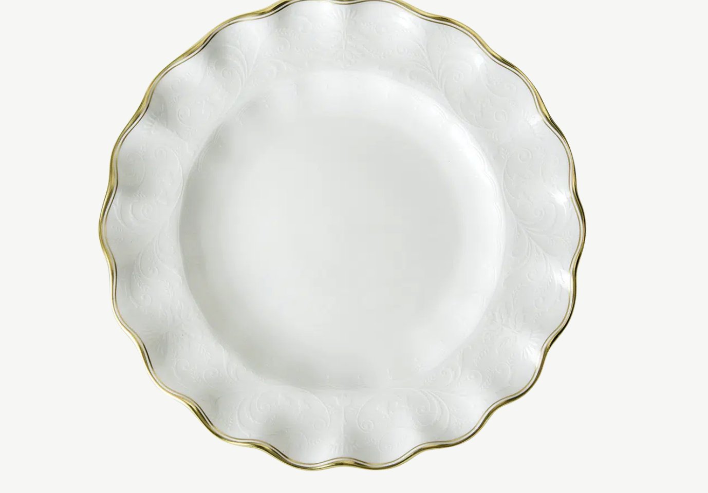 Darley Abbey Gold Fluted Dessert - Royal Crown Derby - Gaines Jewelers