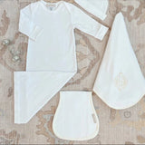 Darling Debut Gift Set 0 - 6M - Worth Avenue White with Palmetto Pearl - The Beaufort Bonnet Company - Gaines Jewelers