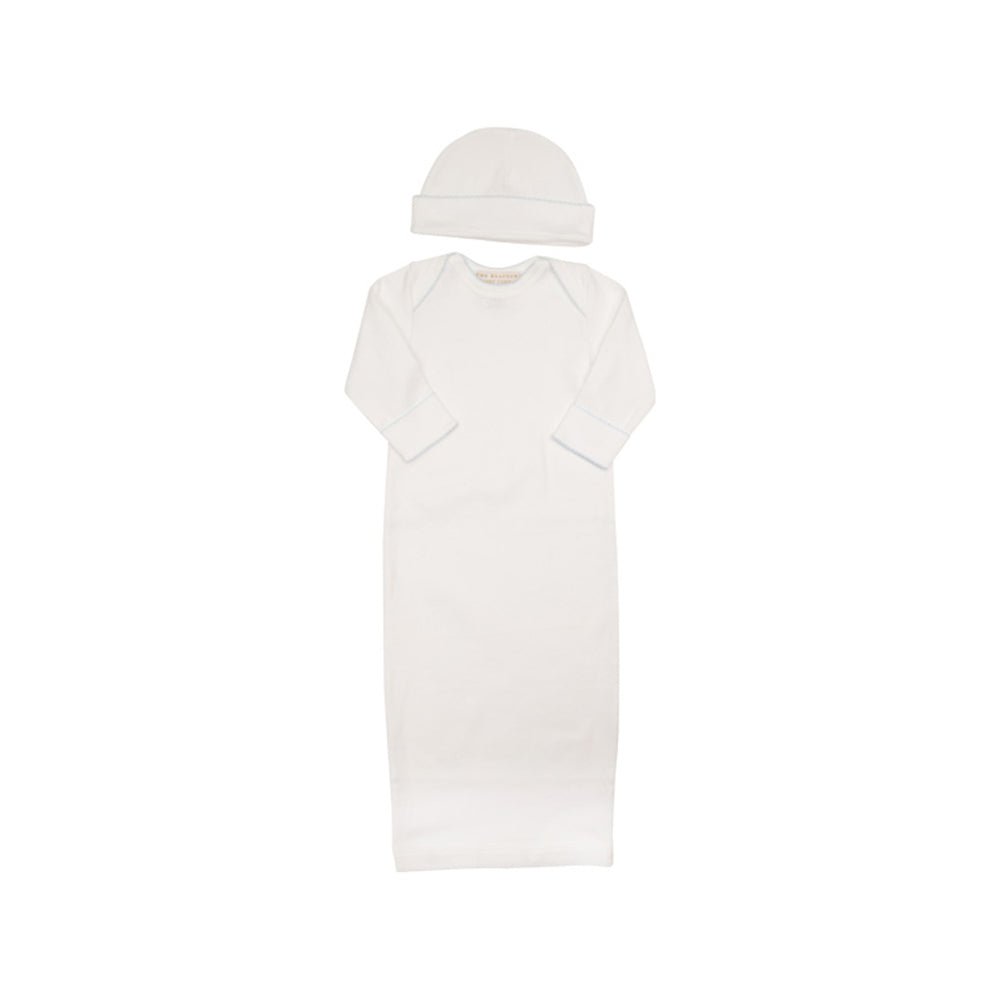 Darling Debut Set (With Snaps)- Worth Avenue White With Buckhead Blue - Gaines Jewelers