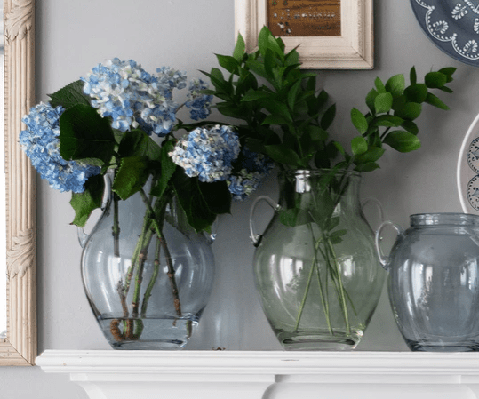 Denim Glass Amphora Flower Vase, Medium - Etu Home - Gaines Jewelers