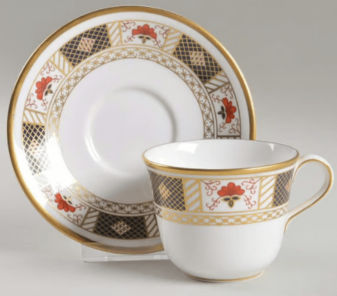 * Derby Border Tea Cup & Saucer - Royal Crown Derby - Gaines Jewelers