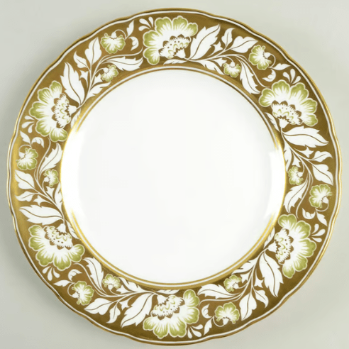 * Derby Panel Green Accent Salad Plate - Royal Crown Derby - Gaines Jewelers