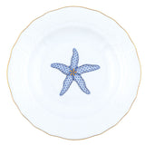 Dessert Plate - Blue Starfish - Herend - Gaines Jewelers