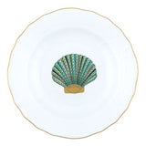 Dessert Plate - Green Seashell - Herend - Gaines Jewelers