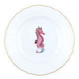 Dessert Plate - Raspberry Seahorse - Herend - Gaines Jewelers