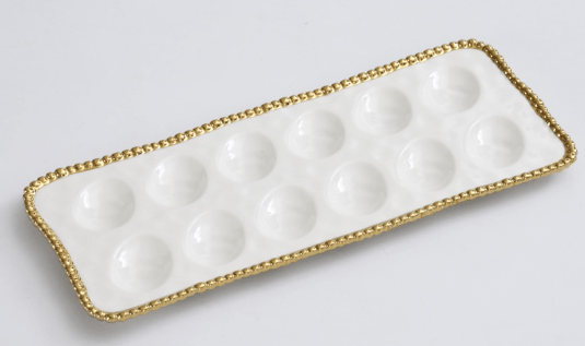 Devilled Egg Tray in Golden Salerno - Pampa Bay - Gaines Jewelers