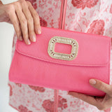 Lisi Lerch - Molly Faille Clutch - WS: Poppy with Pearl / Pink