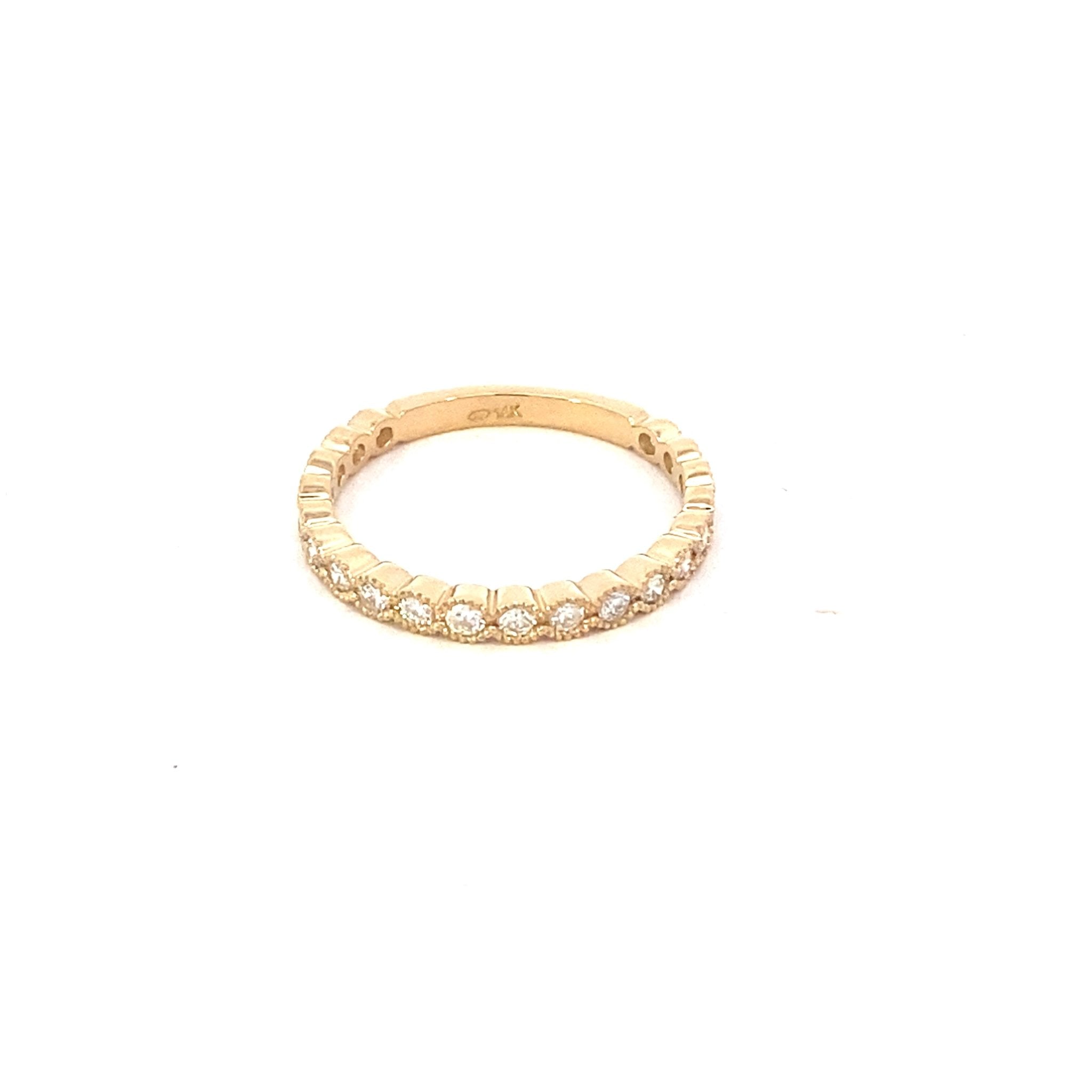 Diamond anniversary band with 20 diamonds=0.50ct in 14kt yellow gold by Rego - Gaines Jewelers