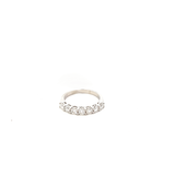 Diamond anniversary band with 7 diamonds=1.00ct in 14kt white gold by Nemati - Gaines Jewelers