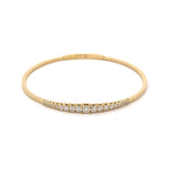 Diamond bangle bracelet with 19 diamonds=.91ct in 14kt yellow gold by Nemati - Gaines Jewelers