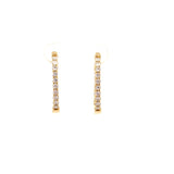 Diamond hoop earrings, inside - out with 32 diamonds=1.06ct in 14kt yellow gold by Nemati - Gaines Jewelers