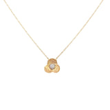 Diamond pendant with floral motif in 14kt yellow gold by Bassali - Gaines Jewelers
