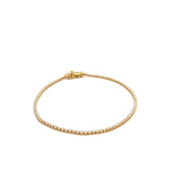 Diamond tennis bracelet with small lab diamonds=1.29ct in 14kt yellow gold - Gaines Jewelers