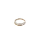 Diamond wedding ring pave'd with tiny diamonds 18kt white gold - Gaines Jewelers
