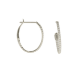 Diamonds hoop earrings, inside - out with 50 diamonds=.26ct in 14kt white gold by Nemati - Gaines Jewelers