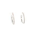 Diamonds hoop earrings, inside - out with 50 diamonds=.26ct in 14kt white gold by Nemati - Gaines Jewelers