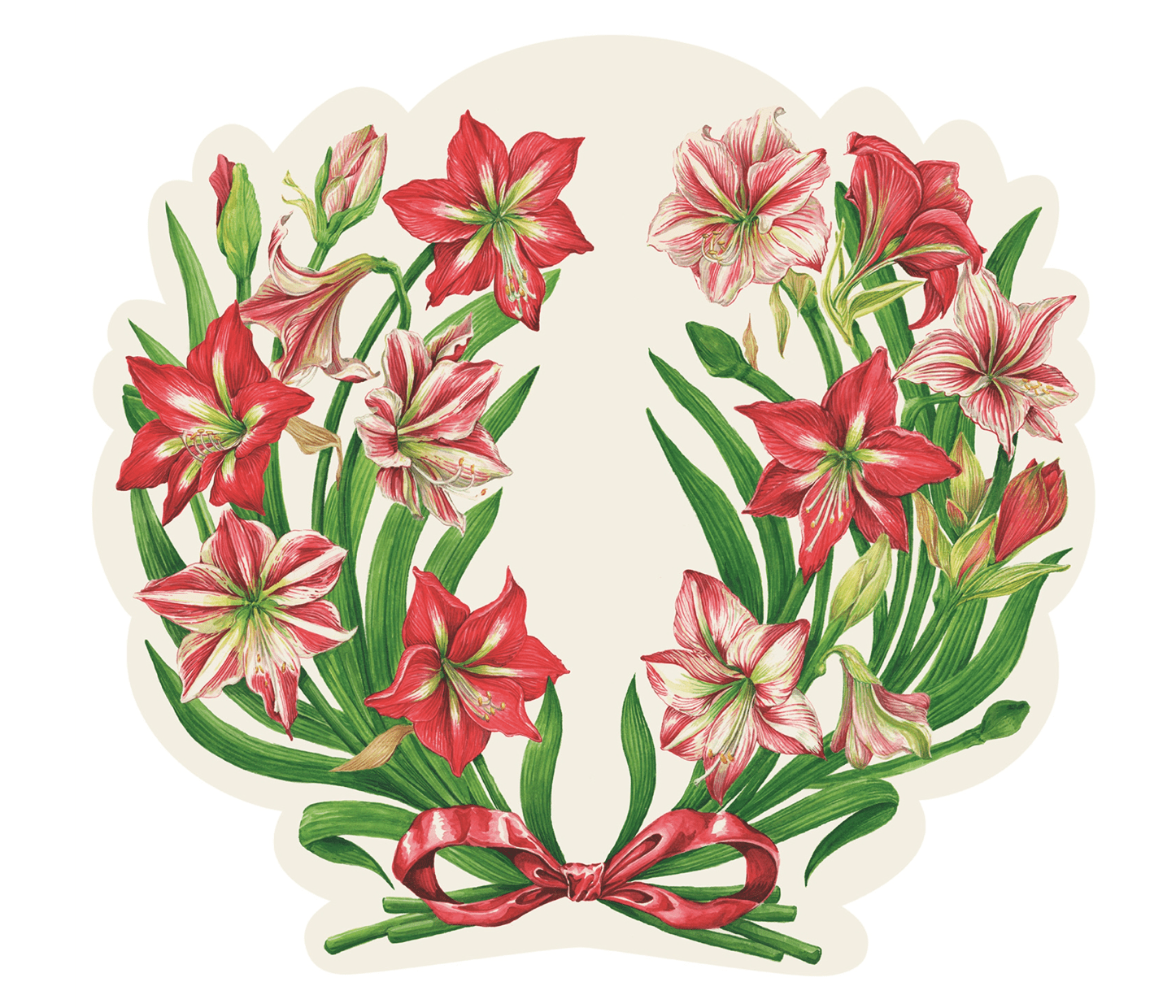 Die Cut Amaryllis Placemat - 12 Sheets - Hester & Cook - Gaines Jewelers
