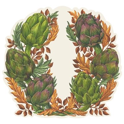 Die-cut Artichoke Wreath Placemat - 12 sheets - Hester & Cook - Gaines Jewelers