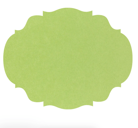 Die - Cut Bright Green French Frame Placemat - Hester & Cook - Gaines Jewelers