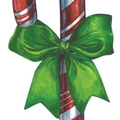 Die - Cut Candy Cane Placemat - Hester & Cook - Gaines Jewelers