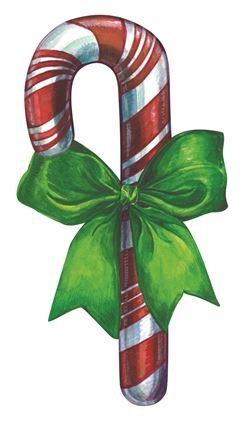 Die - Cut Candy Cane Placemat - Hester & Cook - Gaines Jewelers