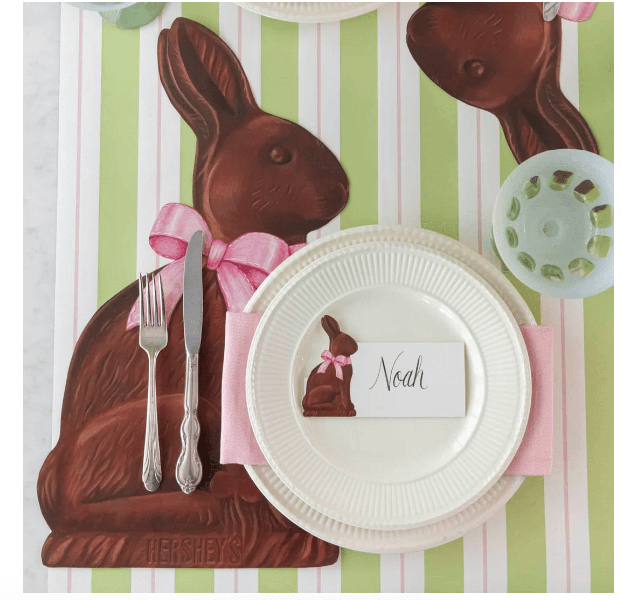 Die - Cut Hershey's Chocolate Bunny Placemat - Hester & Cook - Gaines Jewelers