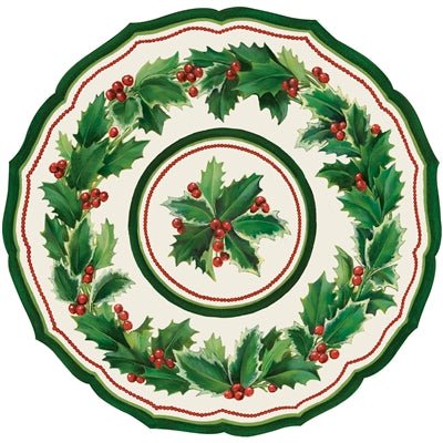 Die-cut Holiday Holly China Placemat - Hester & Cook - Gaines Jewelers