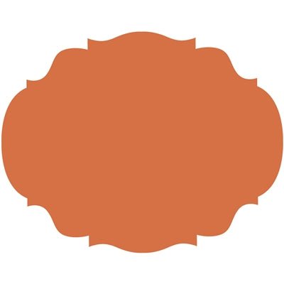 Die-cut Orange French Frame Placemat - 12 Sheets - Hester & Cook - Gaines Jewelers