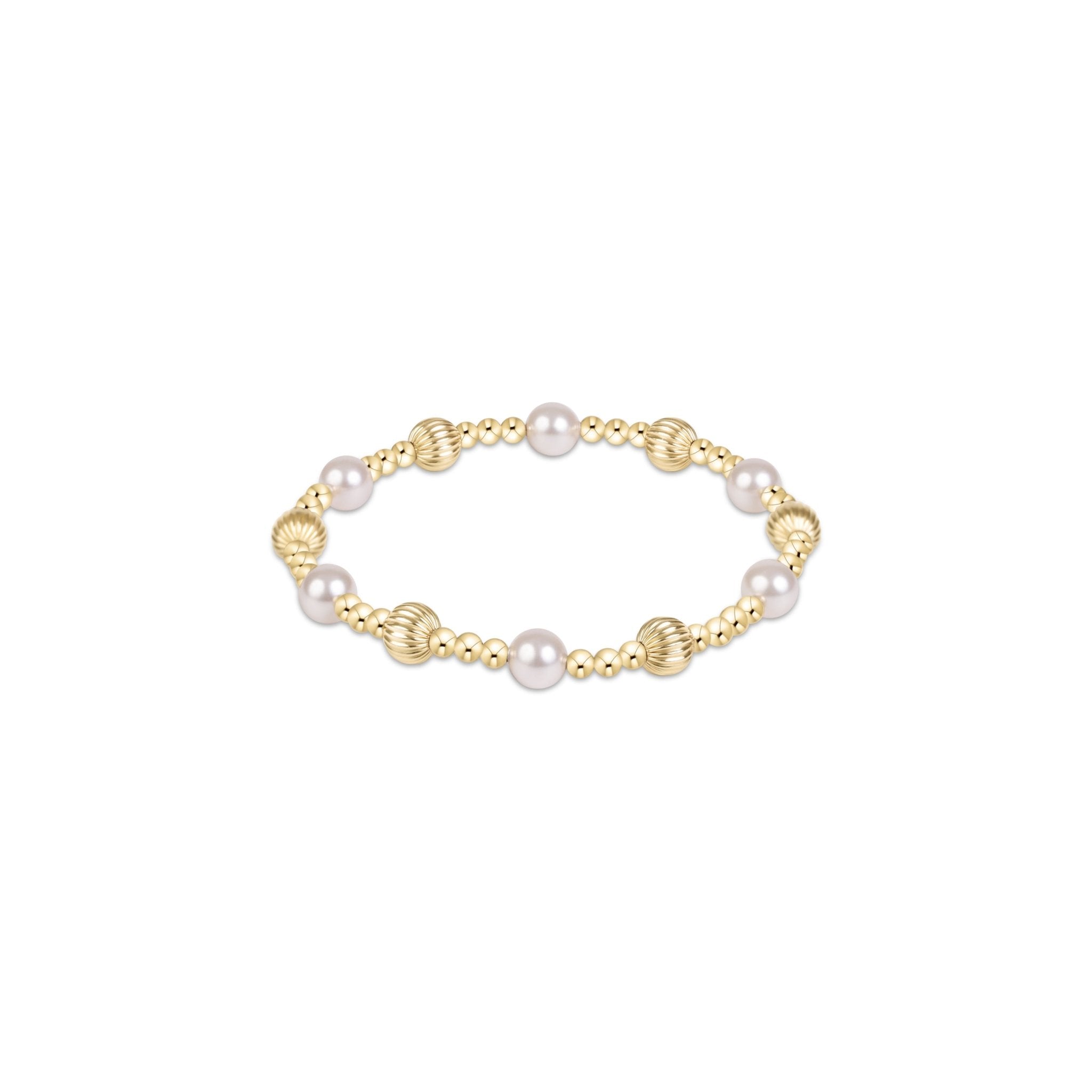 Dignity Sincerity Gold 6mm Bracelet - Pearl - enewton - Gaines Jewelers