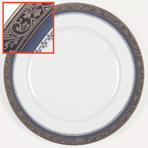 * Dinner Plate Marquis Blue - Deshoulieres - Gaines Jewelers