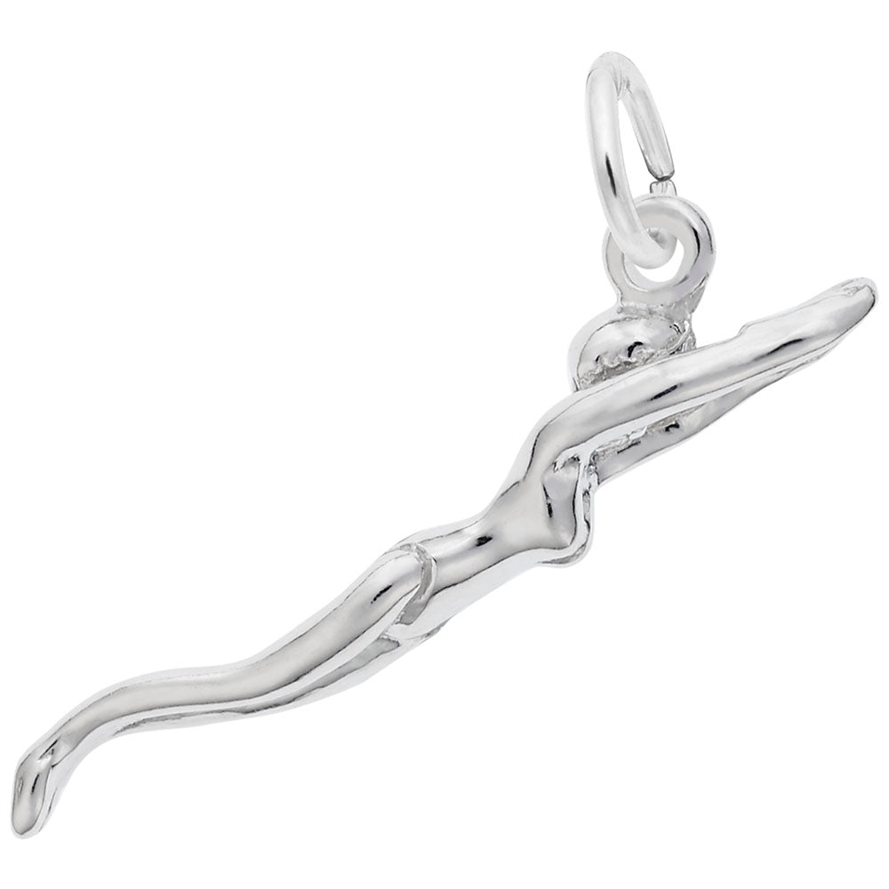 Diving Female Swimmer Charm - Gaines Jewelers