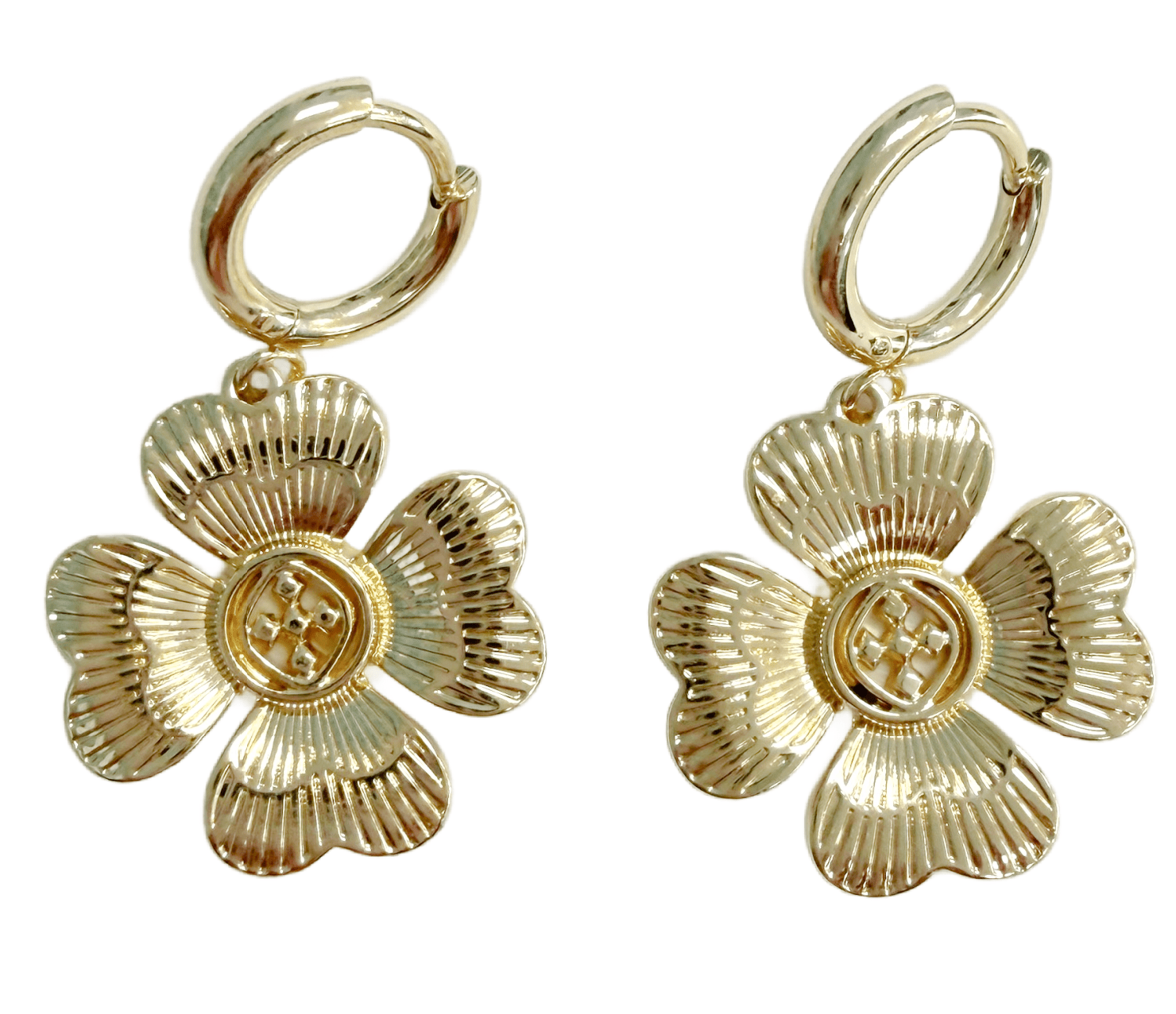 Dogwood Carm-Huggie Hoops -Gracewear Collection - Gaines Jewelers