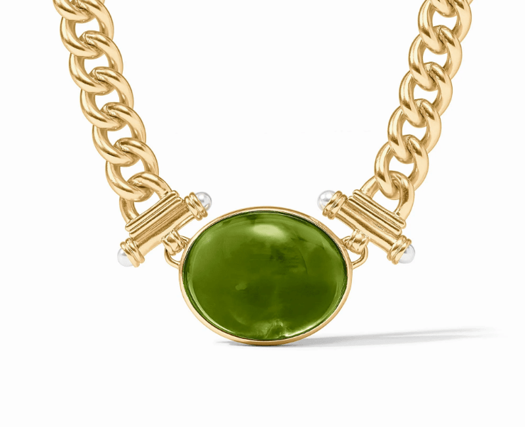 Dolce Statement Necklace - Iridescent Palmetto Green - Julie Vos - Gaines Jewelers
