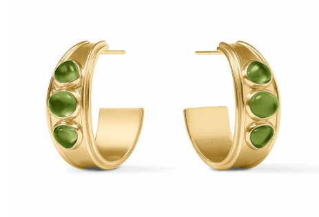 Dolce Stone Hoop - Iridescent Palmetto Green - Julie Vos - Gaines Jewelers